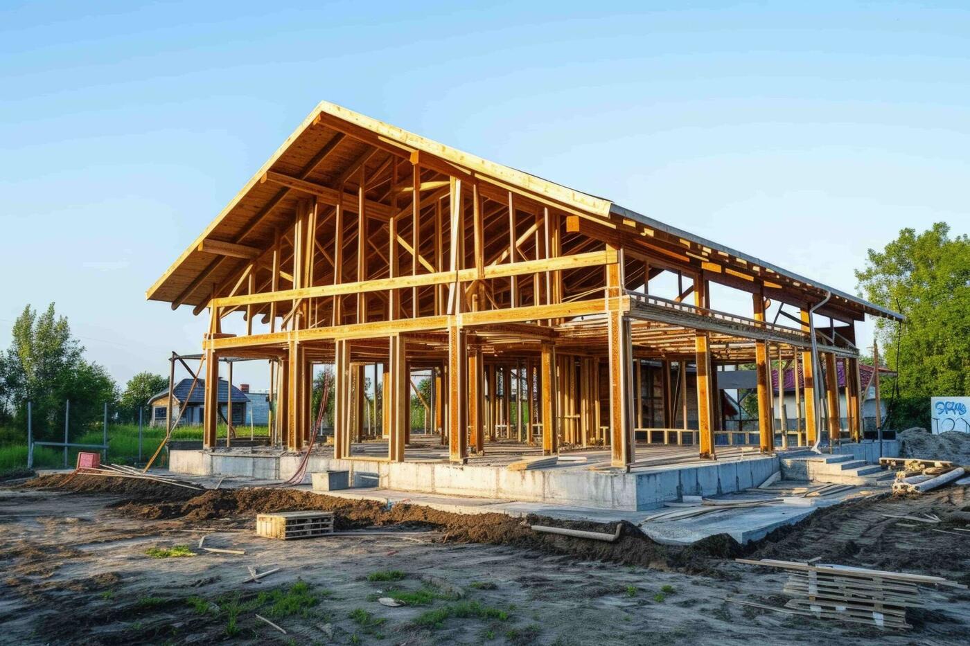 Modern construction site managed by our team